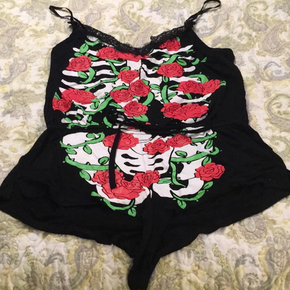 Goth short onesie